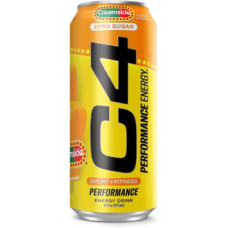 Cellucor C4 Performance Energy Drink (Carbonated)-Can (16 fl oz / 473 mL)-Orange Creamsicle®-N101 Nutrition