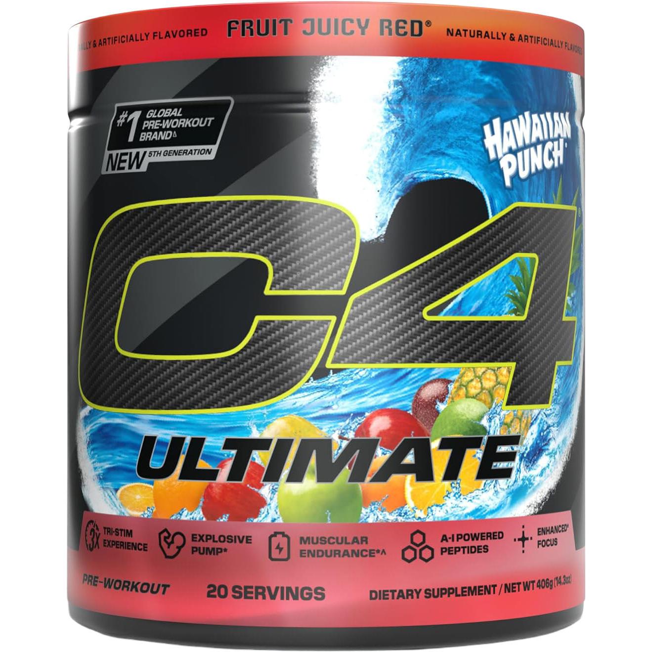 Cellucor C4 Ultimate Pre-Workout-20 servings-Hawaiian Punch® Fruit Juicy Red-N101 Nutrition