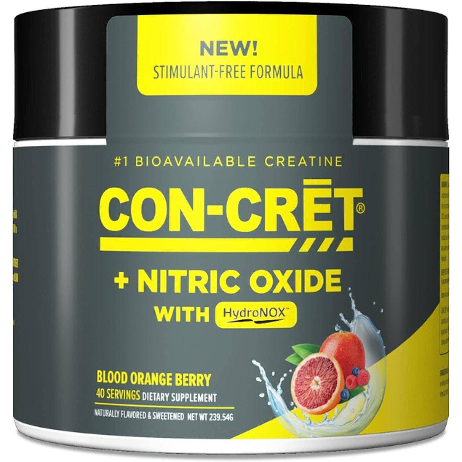 CON-CRET + Nitric Oxide with HydroNOX™-40 servings-Blood Orange Berry-N101 Nutrition