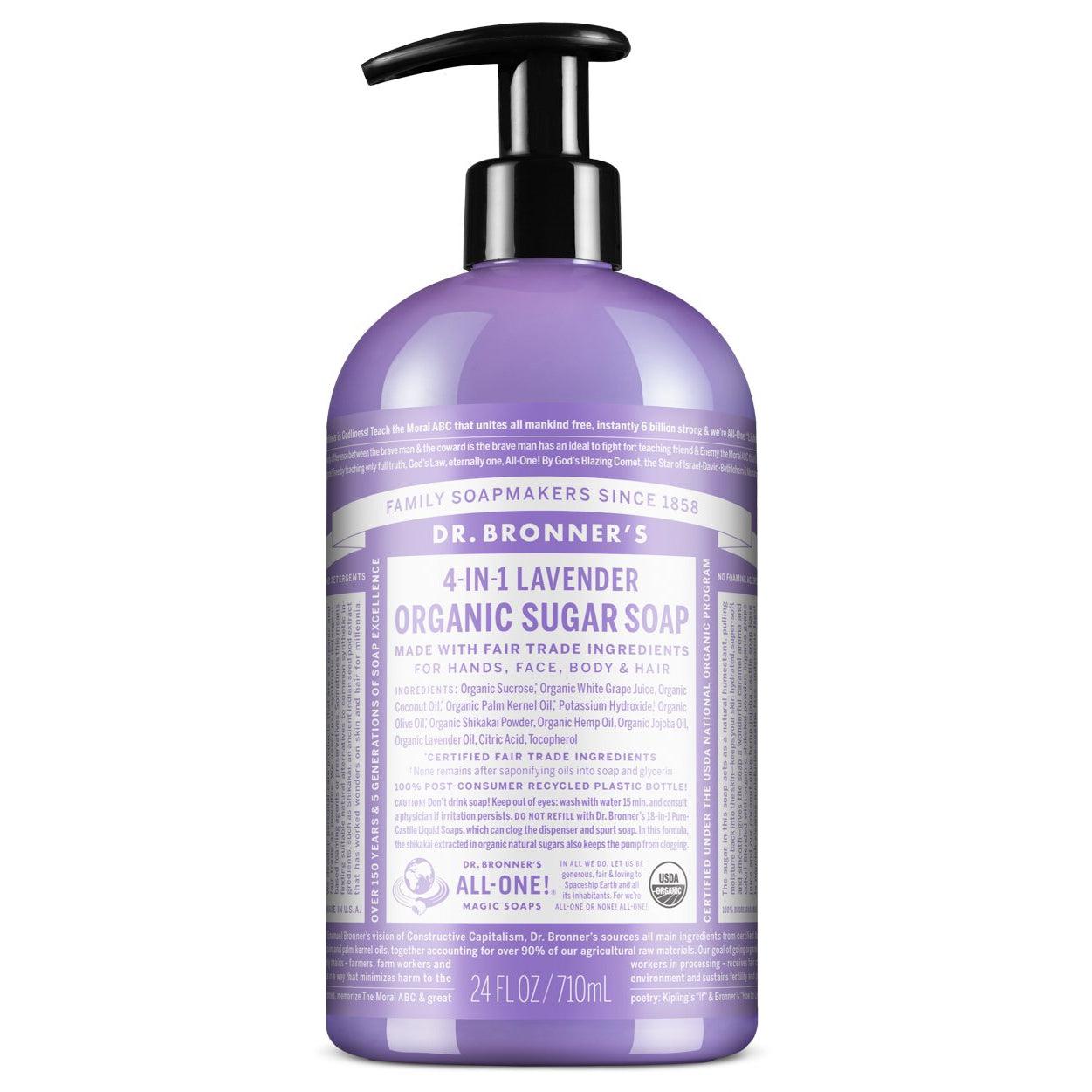 Dr. Bronner's Organic Sugar Soap-N101 Nutrition