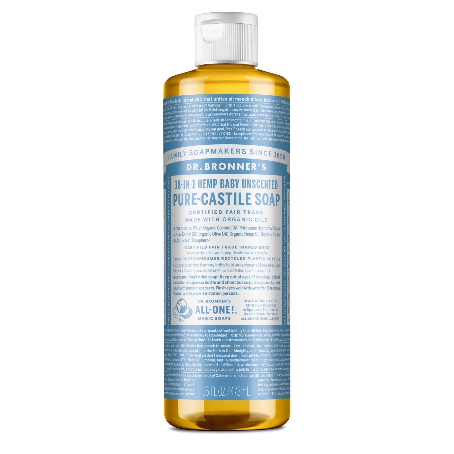 Dr. Bronner's Pure-Castile Liquid Soap-N101 Nutrition