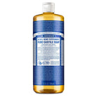 Dr. Bronner's Pure-Castile Liquid Soap-32 fl oz (946 mL)-Peppermint-N101 Nutrition