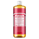 Dr. Bronner's Pure-Castile Liquid Soap-32 fl oz (946 mL)-Rose-N101 Nutrition