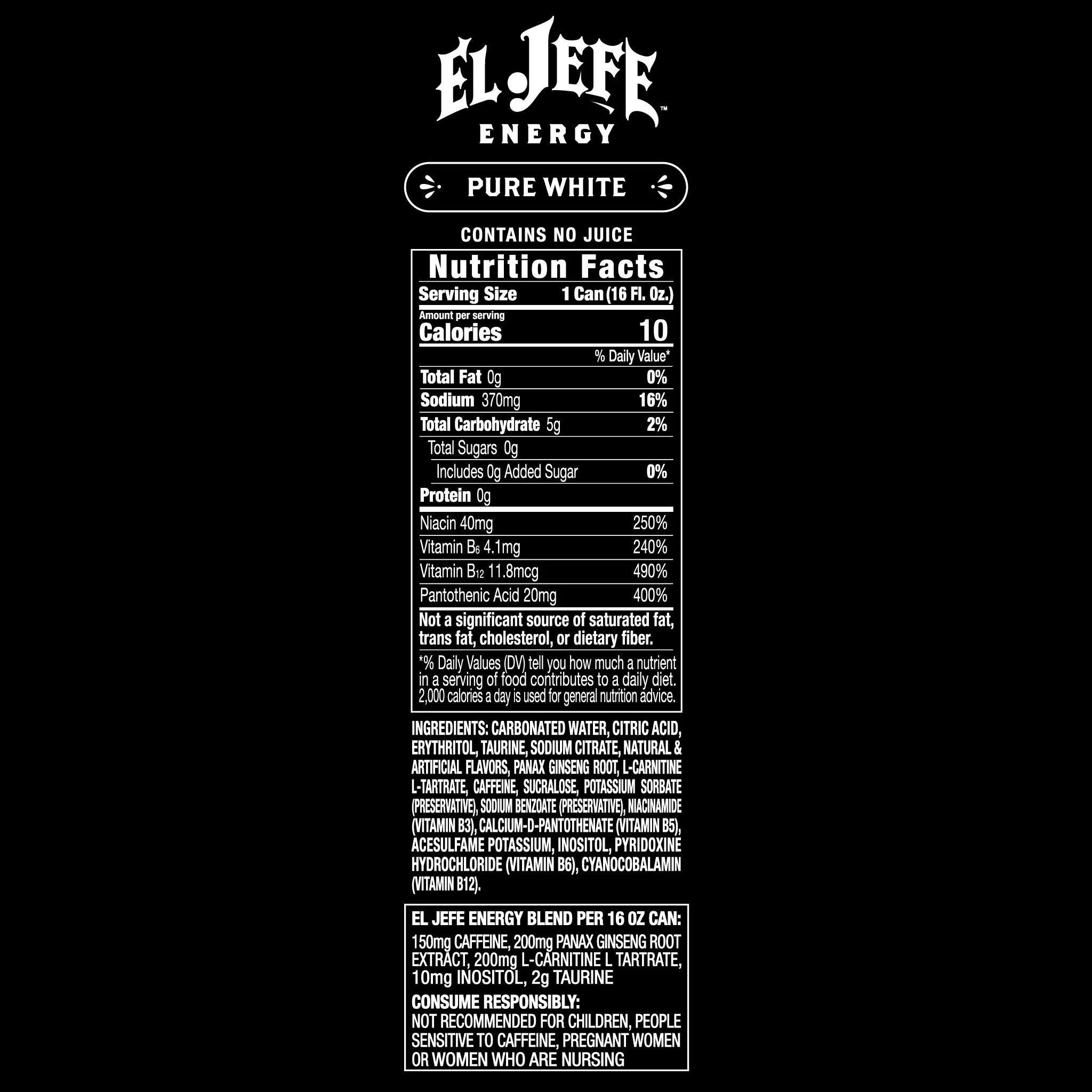 El Jefe Energy Drink-N101 Nutrition