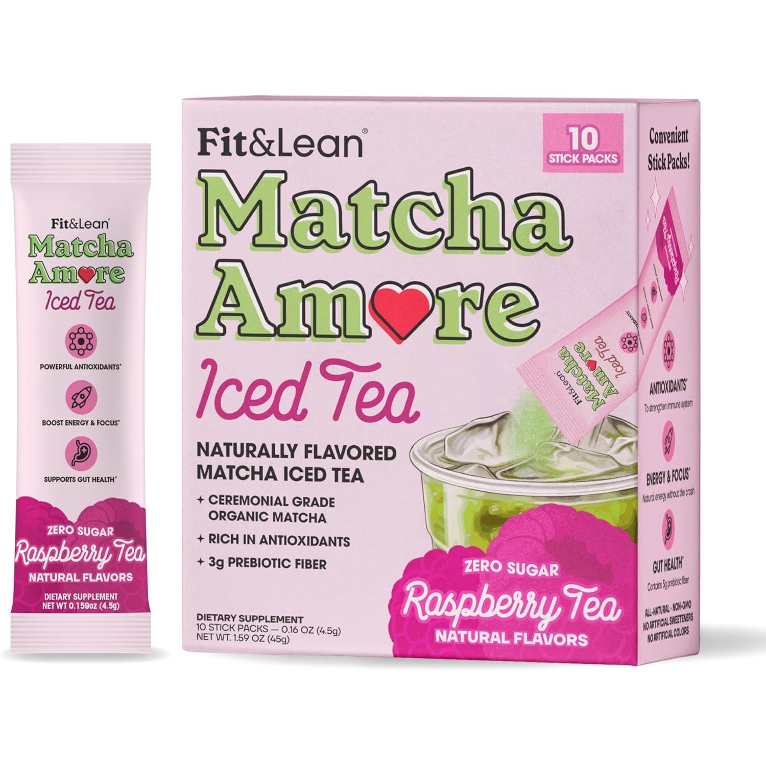 Fit&Lean Matcha Amore Iced Tea Stick Packs-N101 Nutrition