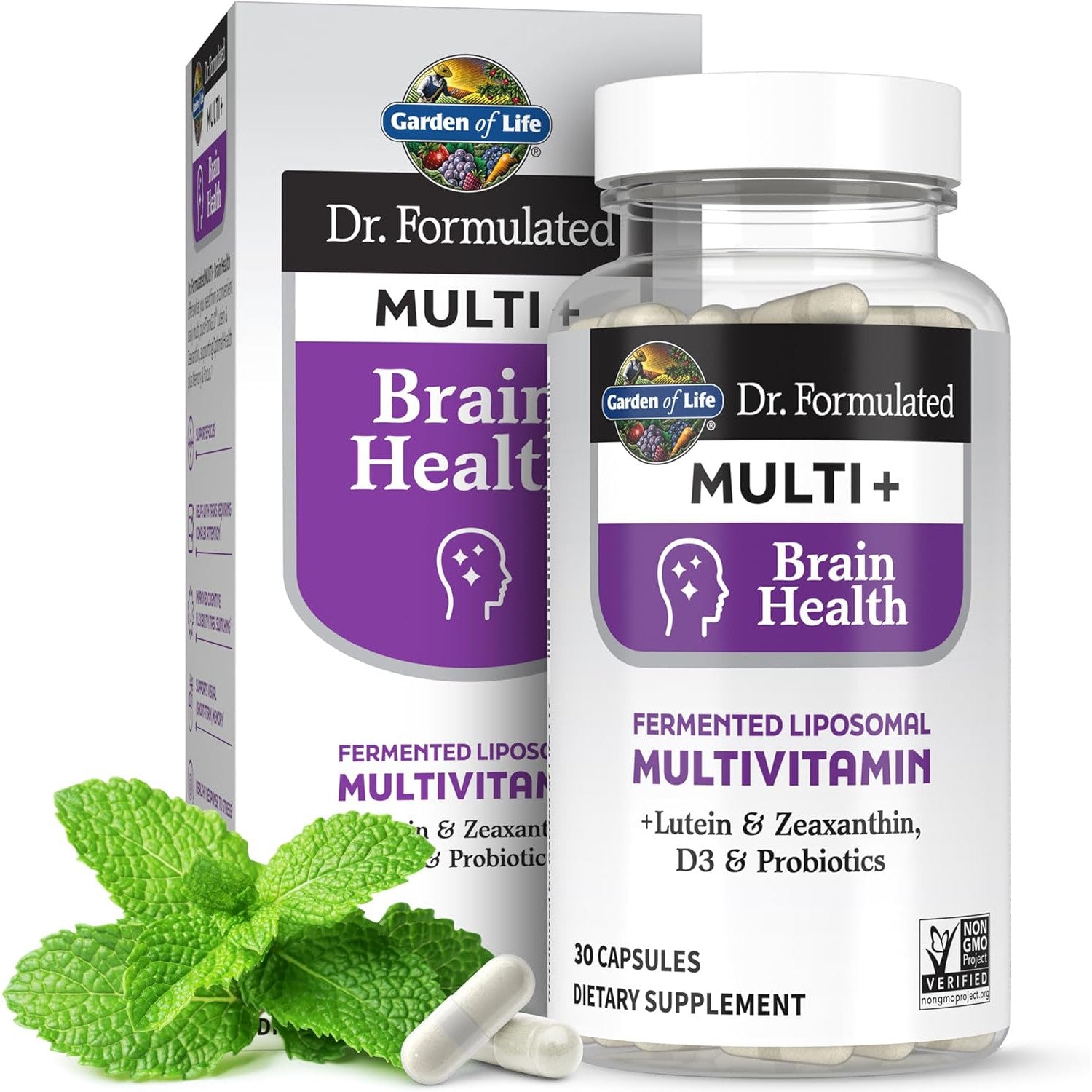 Garden of Life Dr. Formulated Multi+ Brain Health Fermented Liposomal Multivitamin-N101 Nutrition