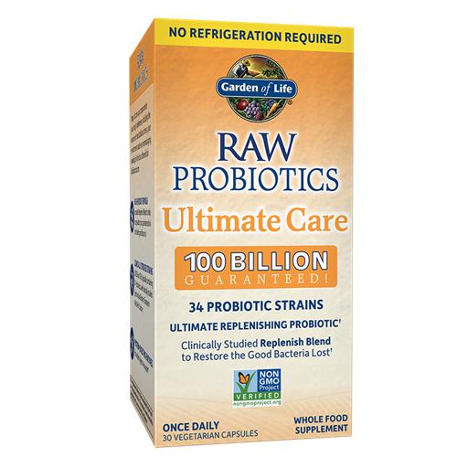 Garden of Life RAW Probiotics Ultimate Care 100 Billion (Shelf-stable)-N101 Nutrition