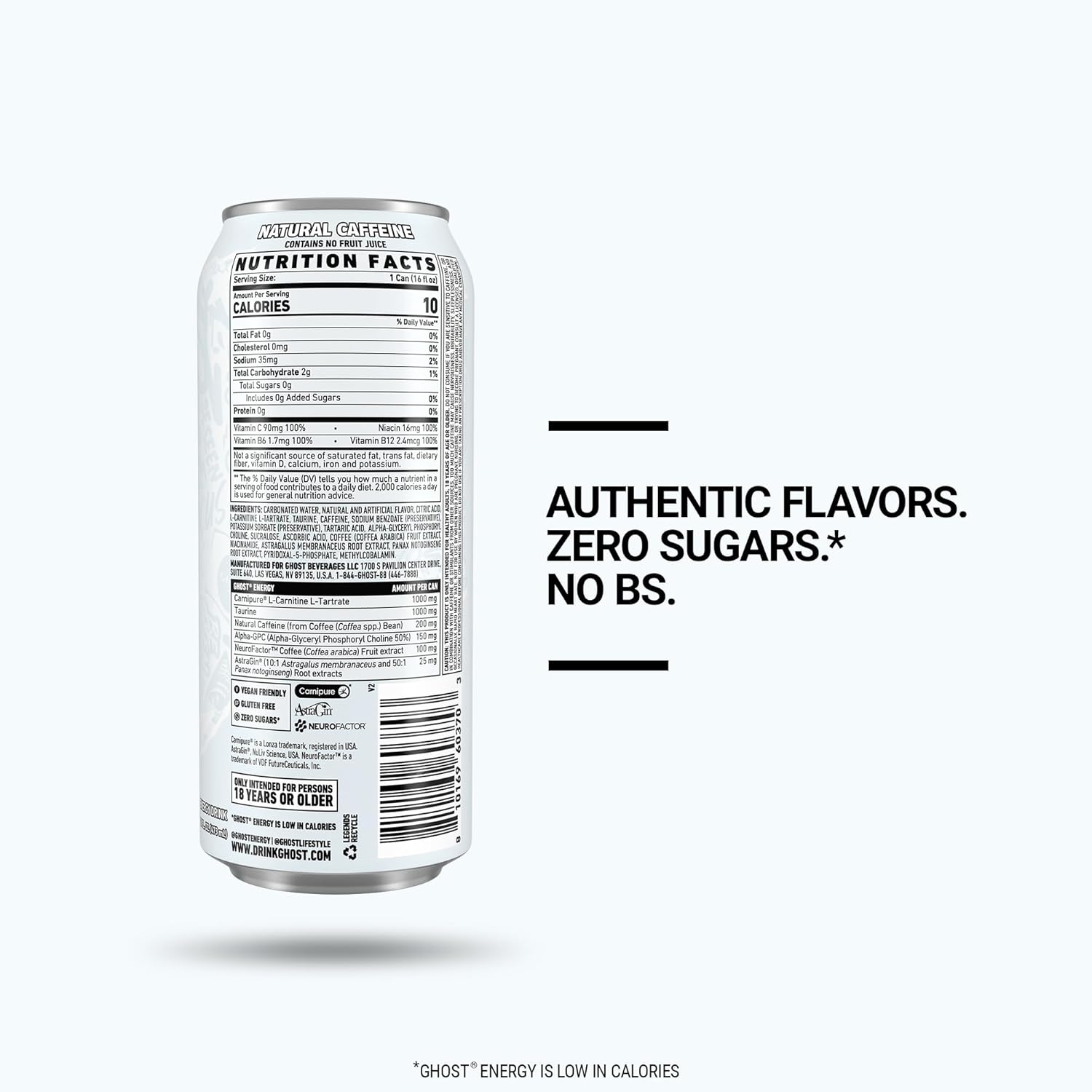 GHOST Energy Drink-N101 Nutrition