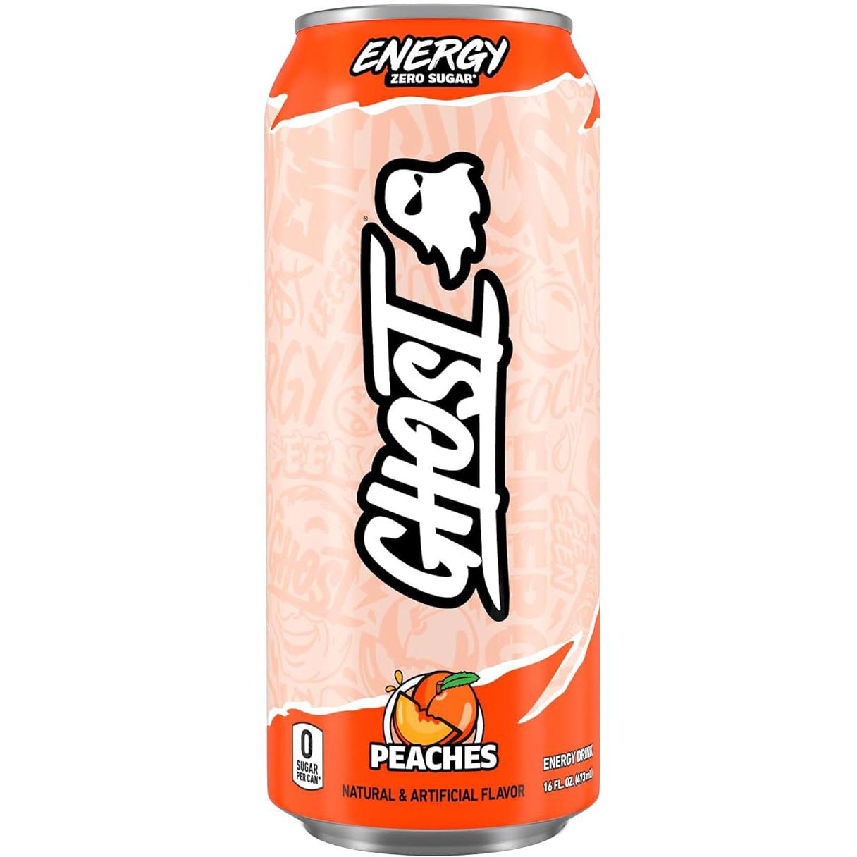 GHOST Energy Drink-Single (16 fl oz)-Peaches-N101 Nutrition