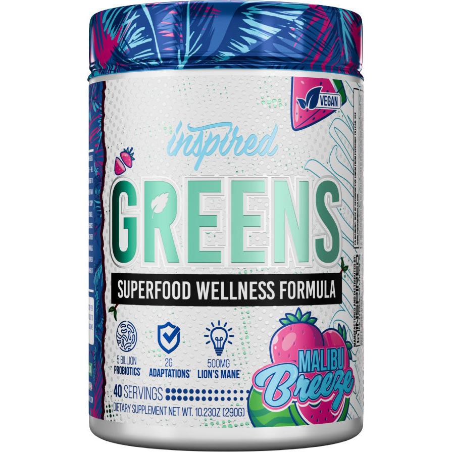 Inspired GREENS Superfood Powder-40 servings-Malibu Breeze-N101 Nutrition