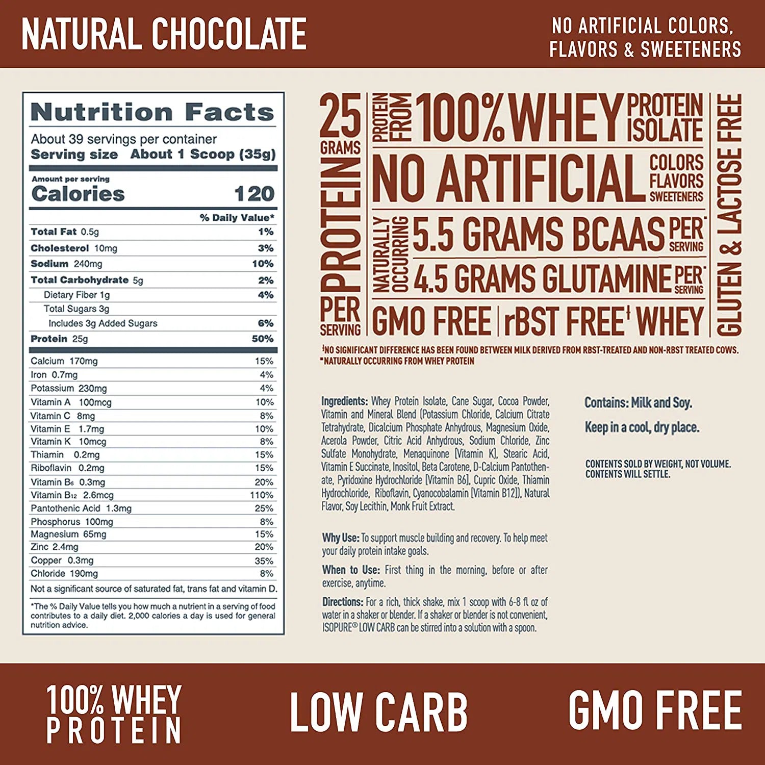 Isopure Naturally Flavored Low Carb Protein-N101 Nutrition