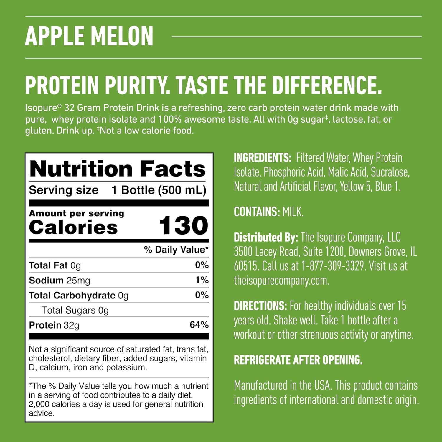 Isopure Zero Carb Protein Drink (Plastic Bottle)-N101 Nutrition