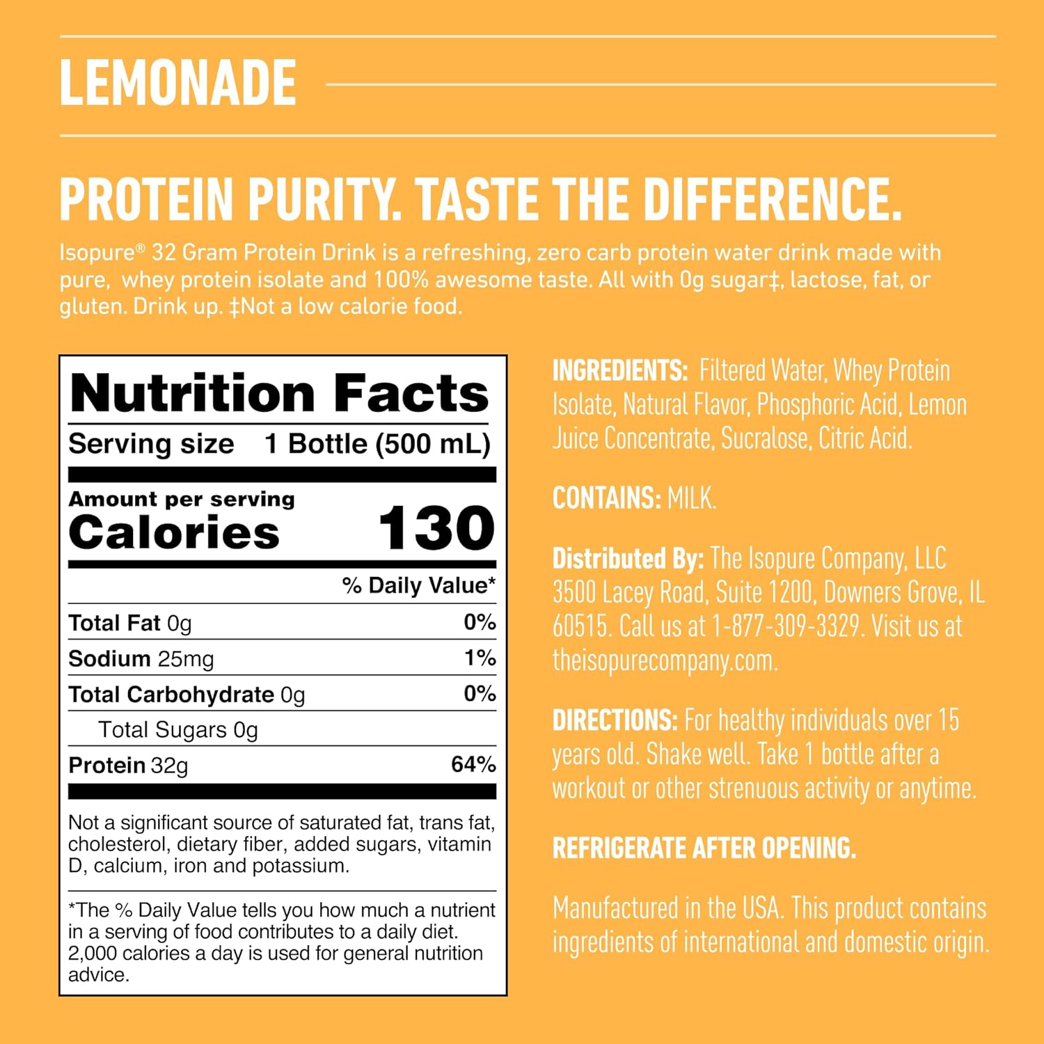 Isopure Zero Carb Protein Drink (Plastic Bottle)-N101 Nutrition