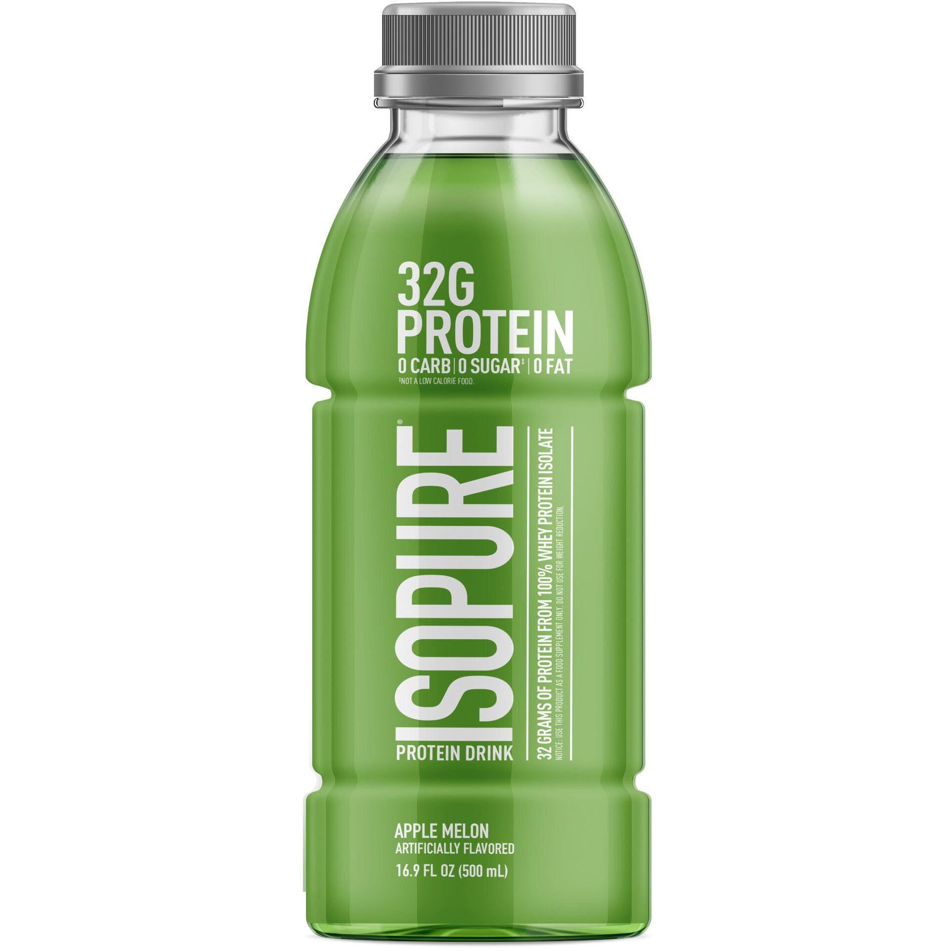 Isopure Zero Carb Protein Drink (Plastic Bottle)-Bottle (16 fl oz)-Apple Melon-N101 Nutrition