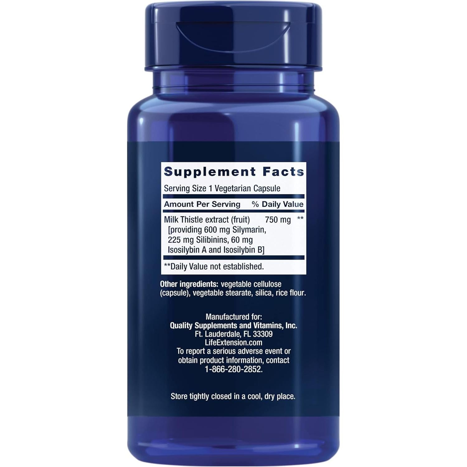 Life Extension Milk Thistle-N101 Nutrition