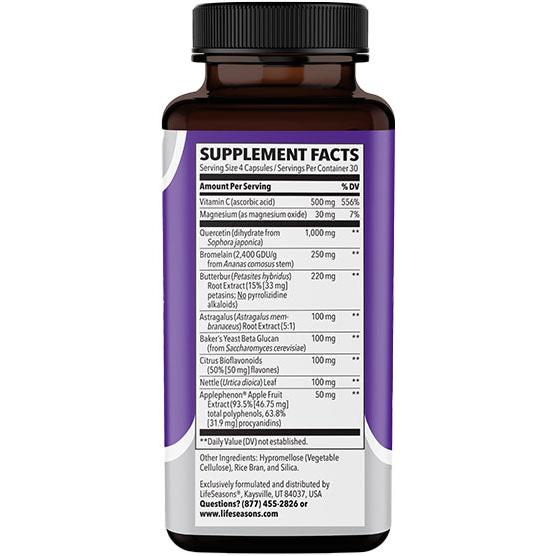 LifeSeasons Breathe-X Extra Strength with Butterbur Extract-N101 Nutrition