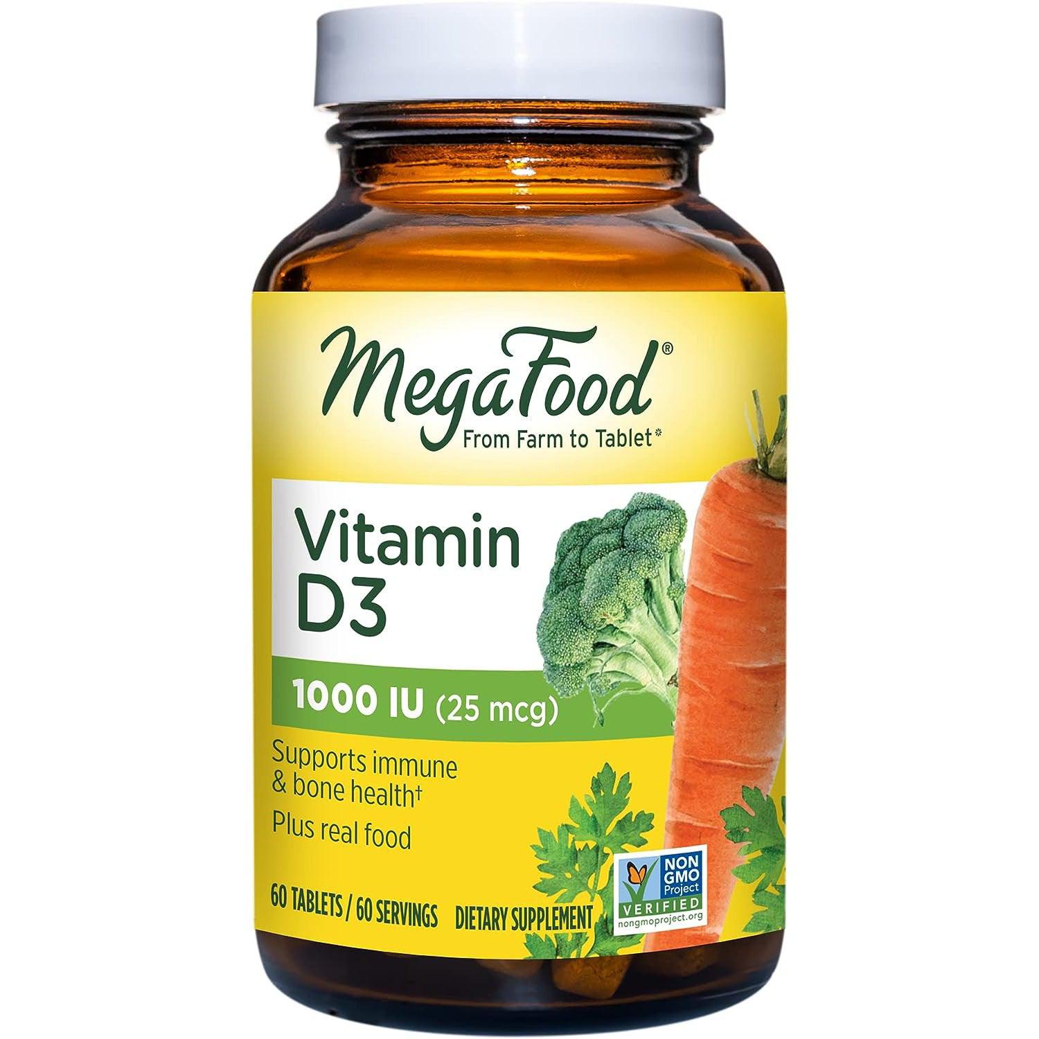 MegaFood Vitamin D3 1000 IU (25 mcg)-N101 Nutrition