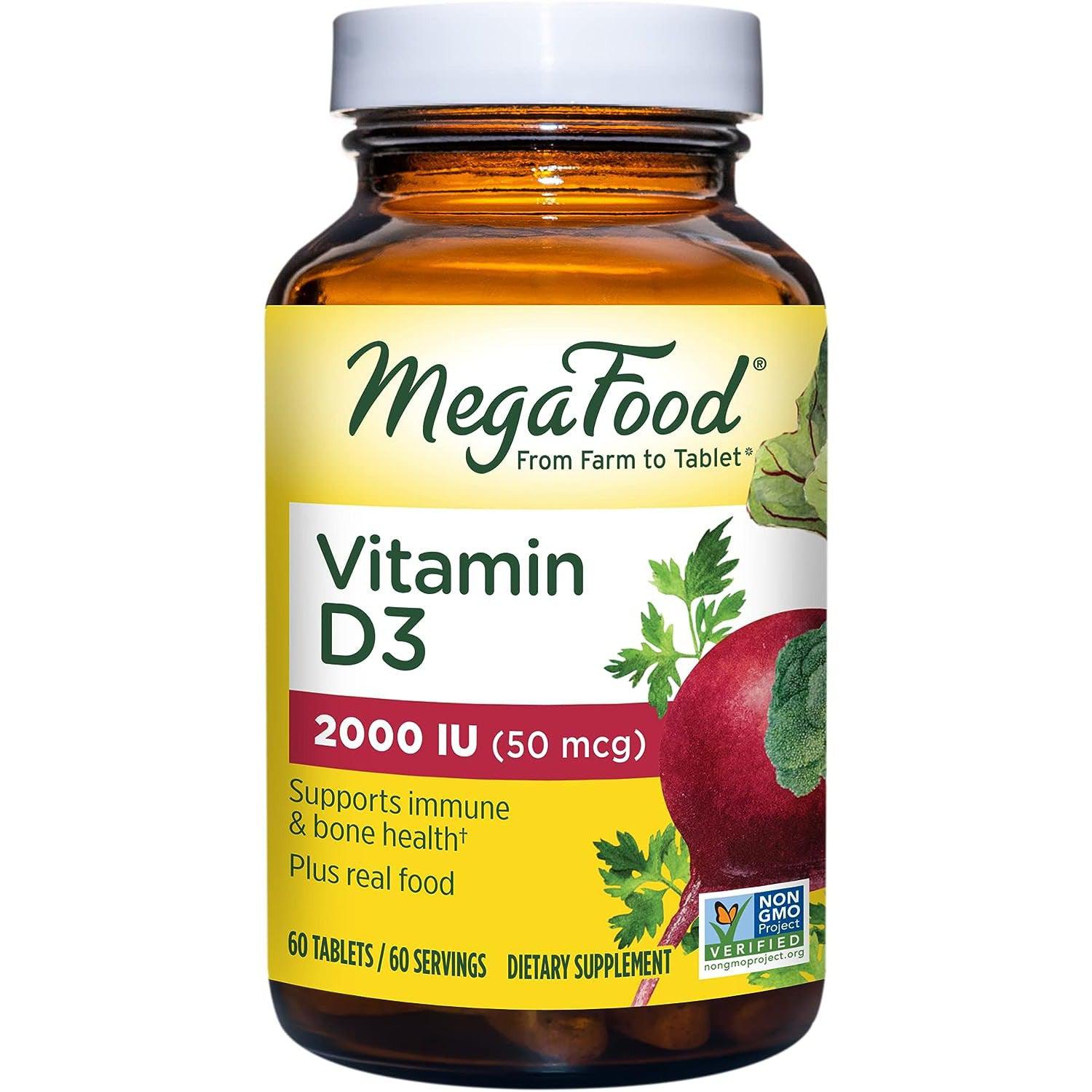 MegaFood Vitamin D3 2000 IU (50 mcg)-N101 Nutrition