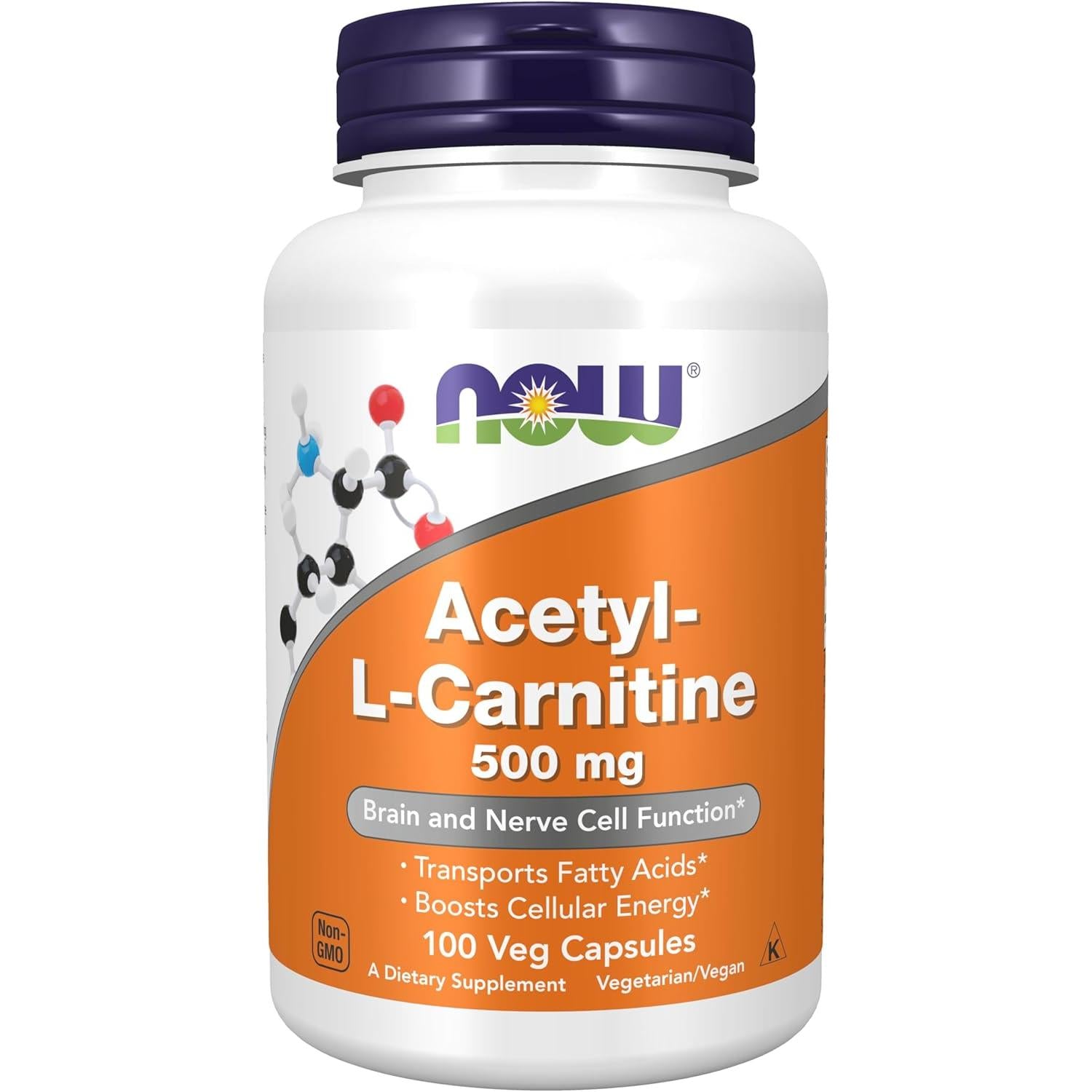 NOW Acetyl-L Carnitine 500 mg-N101 Nutrition