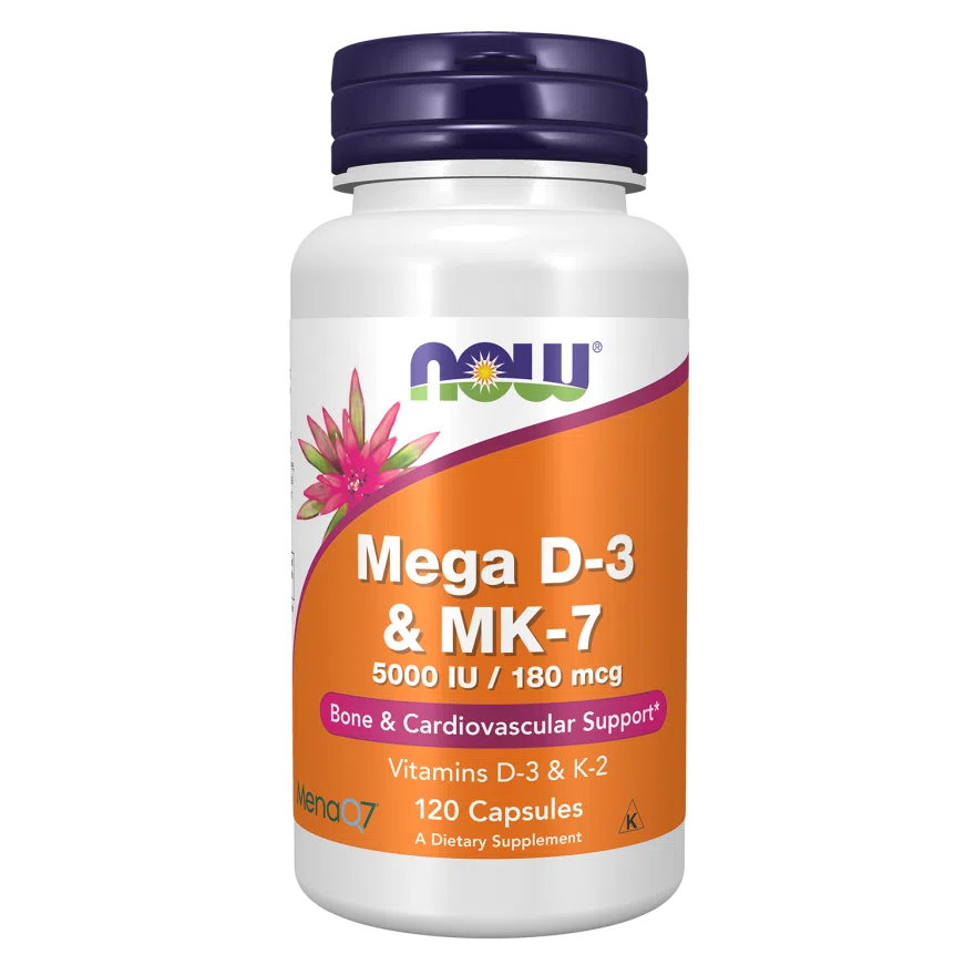 NOW Mega D-3 & MK-7 (5000 IU / 180 mcg)-N101 Nutrition