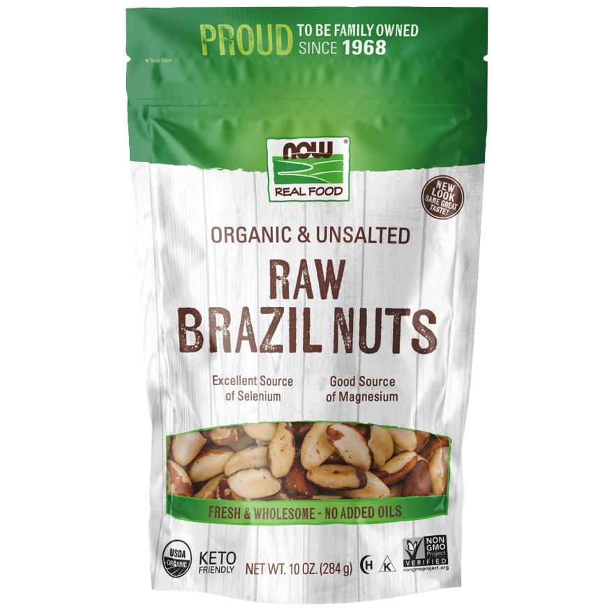 NOW Real Food Raw Brazil Nuts, Organic & Unsalted-N101 Nutrition