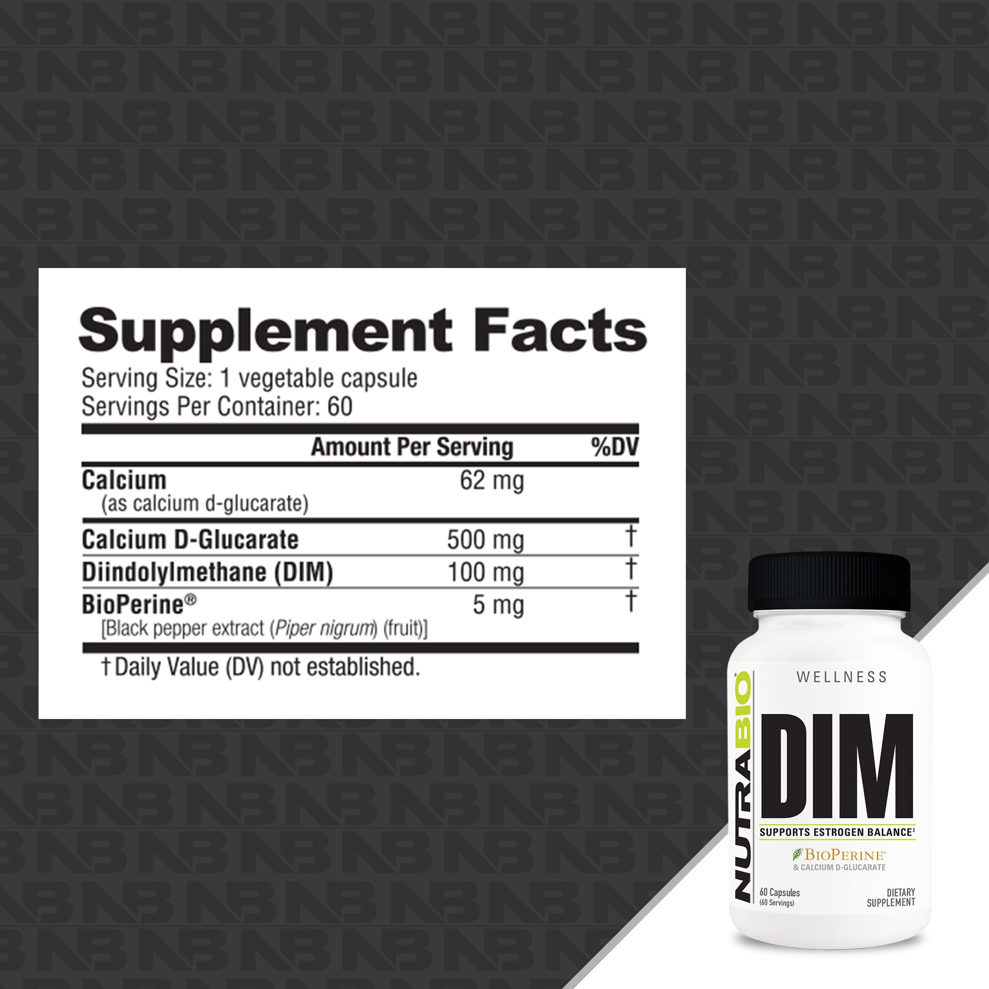 NutraBio DIM-N101 Nutrition