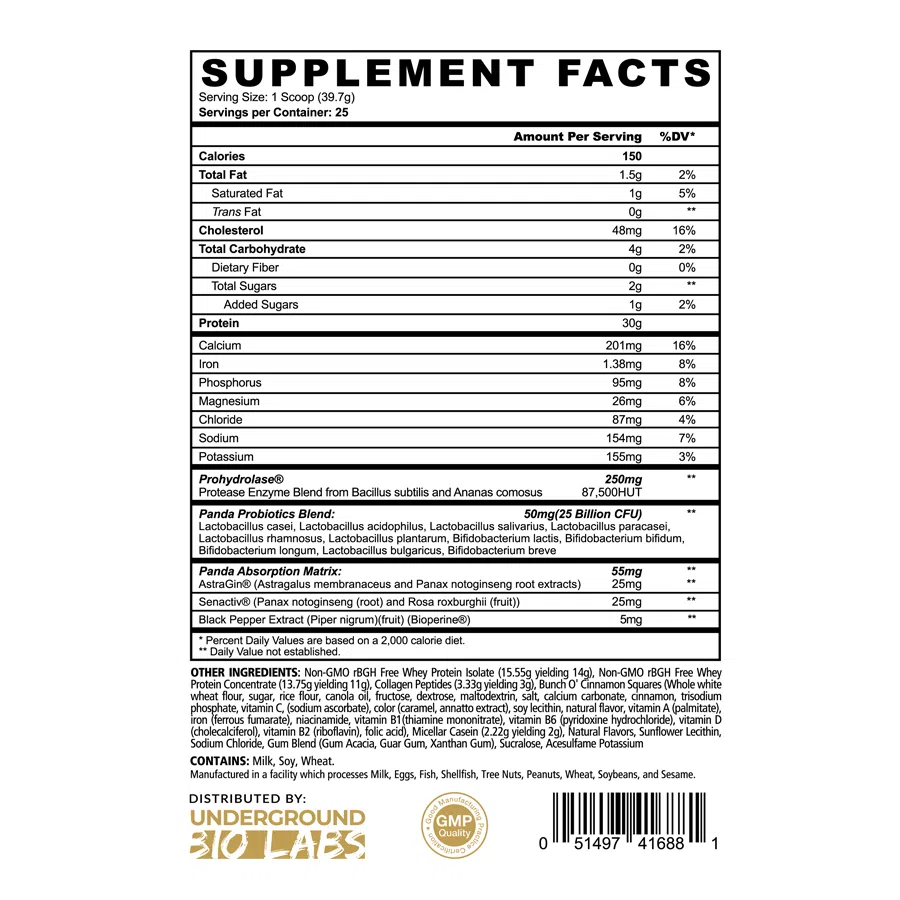 Panda Supps FUEL Premium Protein-N101 Nutrition