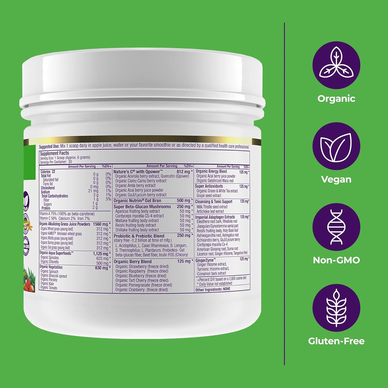 Paradise ORAC-Energy Greens-N101 Nutrition