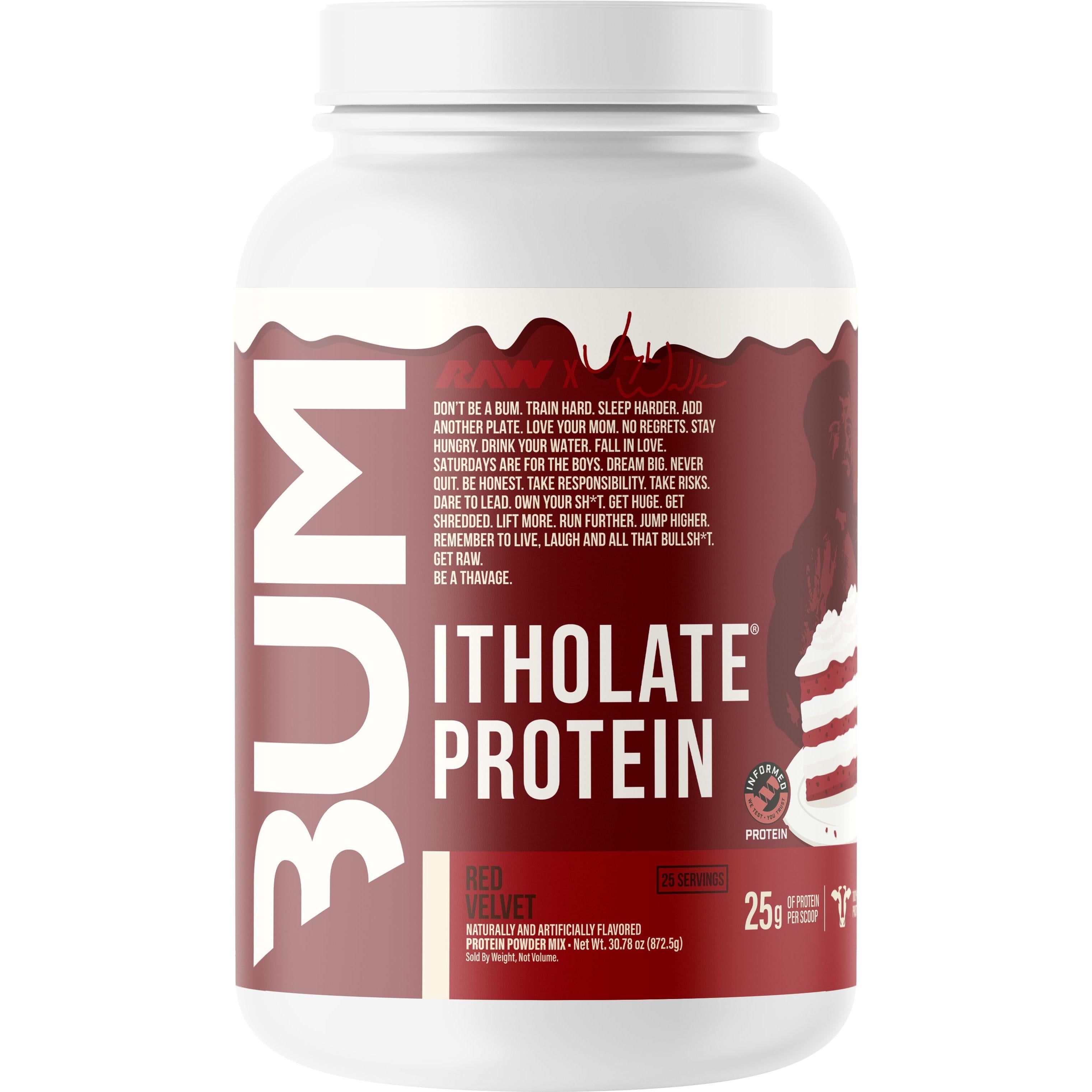 RAW Nutrition CBUM Itholate Protein-25 servings-Red Velvet-N101 Nutrition