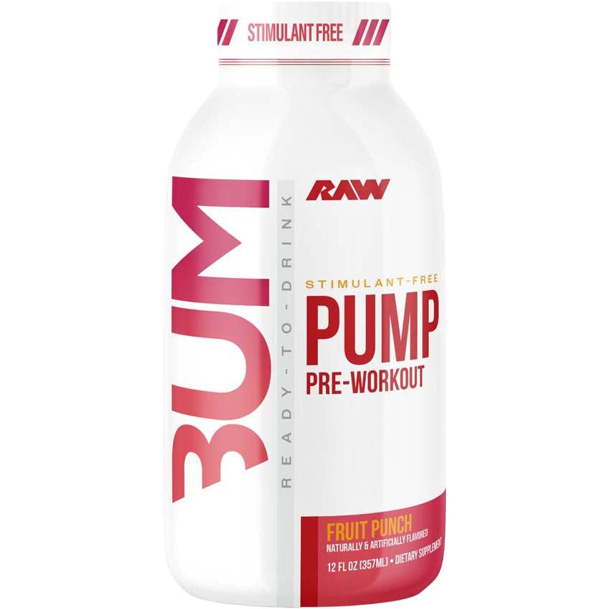 RAW Nutrition CBUM PUMP Pre-Workout RTD-Single (12 fl oz / 355 mL)-Fruit Punch-N101 Nutrition