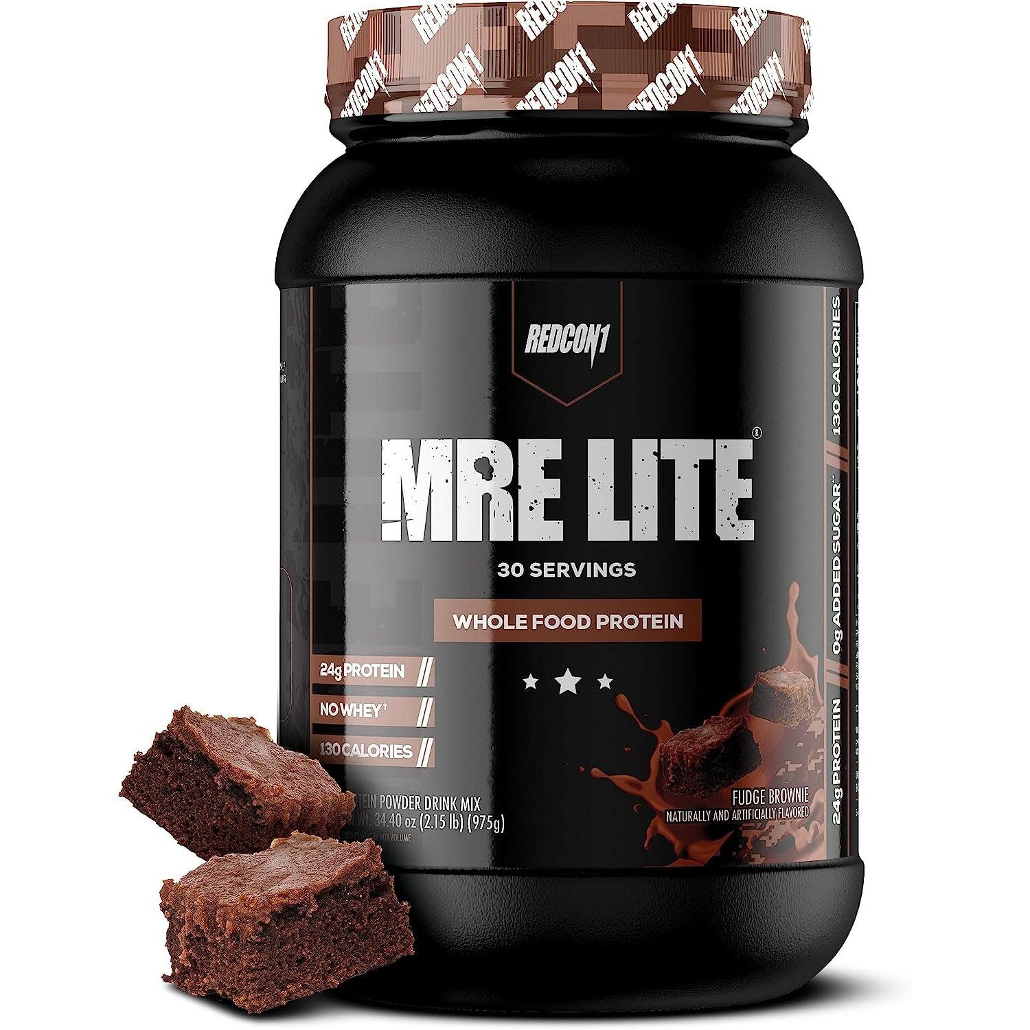 REDCON1 MRE Lite Whole Food Protein-30 servings-Fudge Brownie-N101 Nutrition