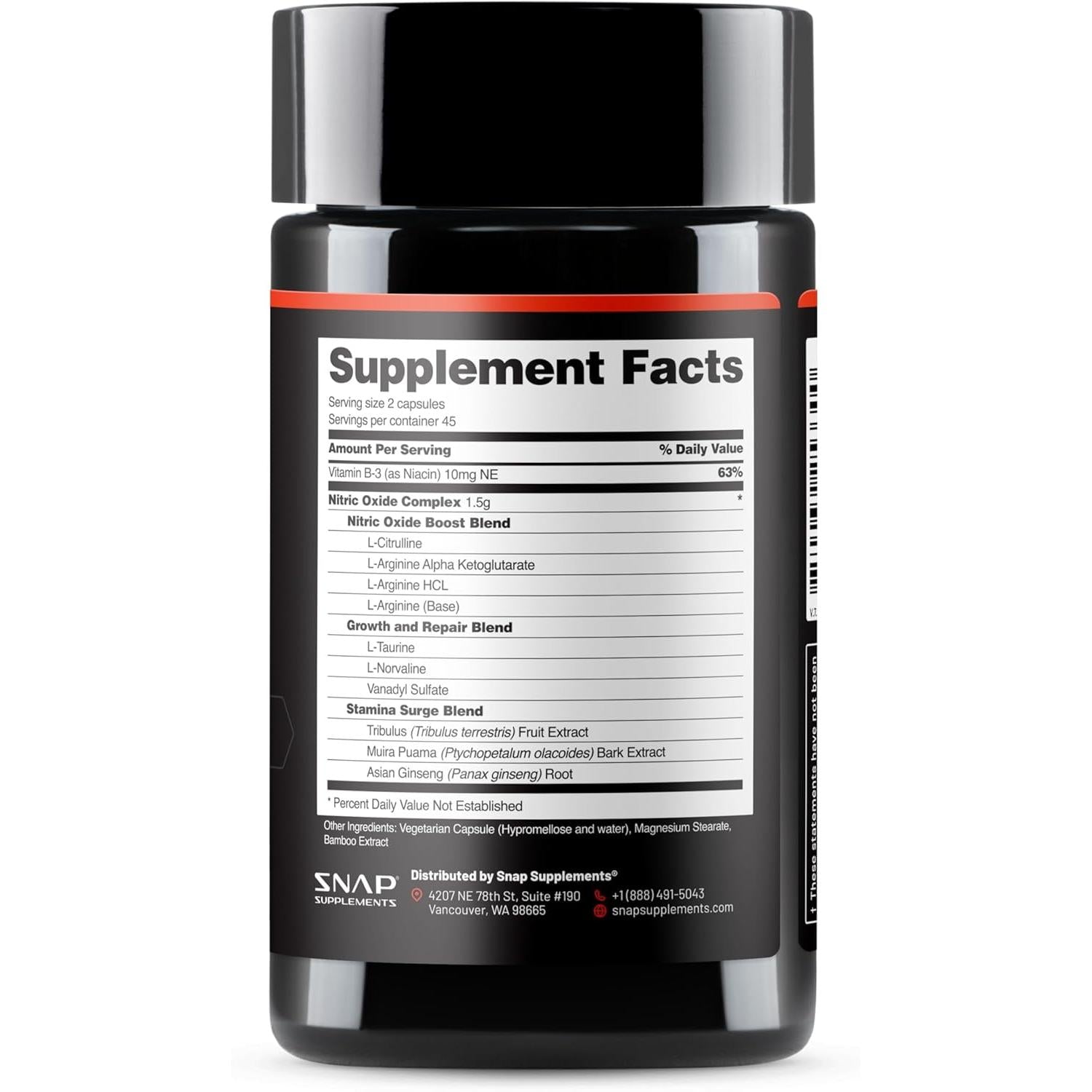 SNAP Nitric Oxide Booster-N101 Nutrition