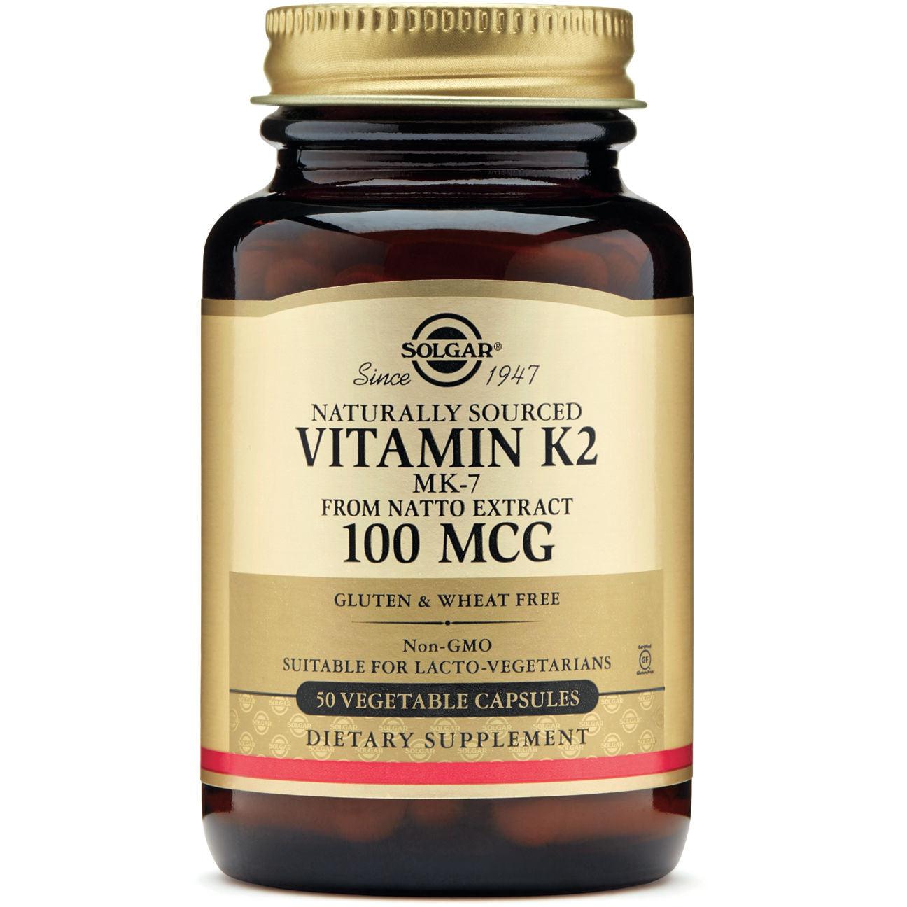 Solgar Natural Vitamin K2 (MK-7) 100 mcg-N101 Nutrition