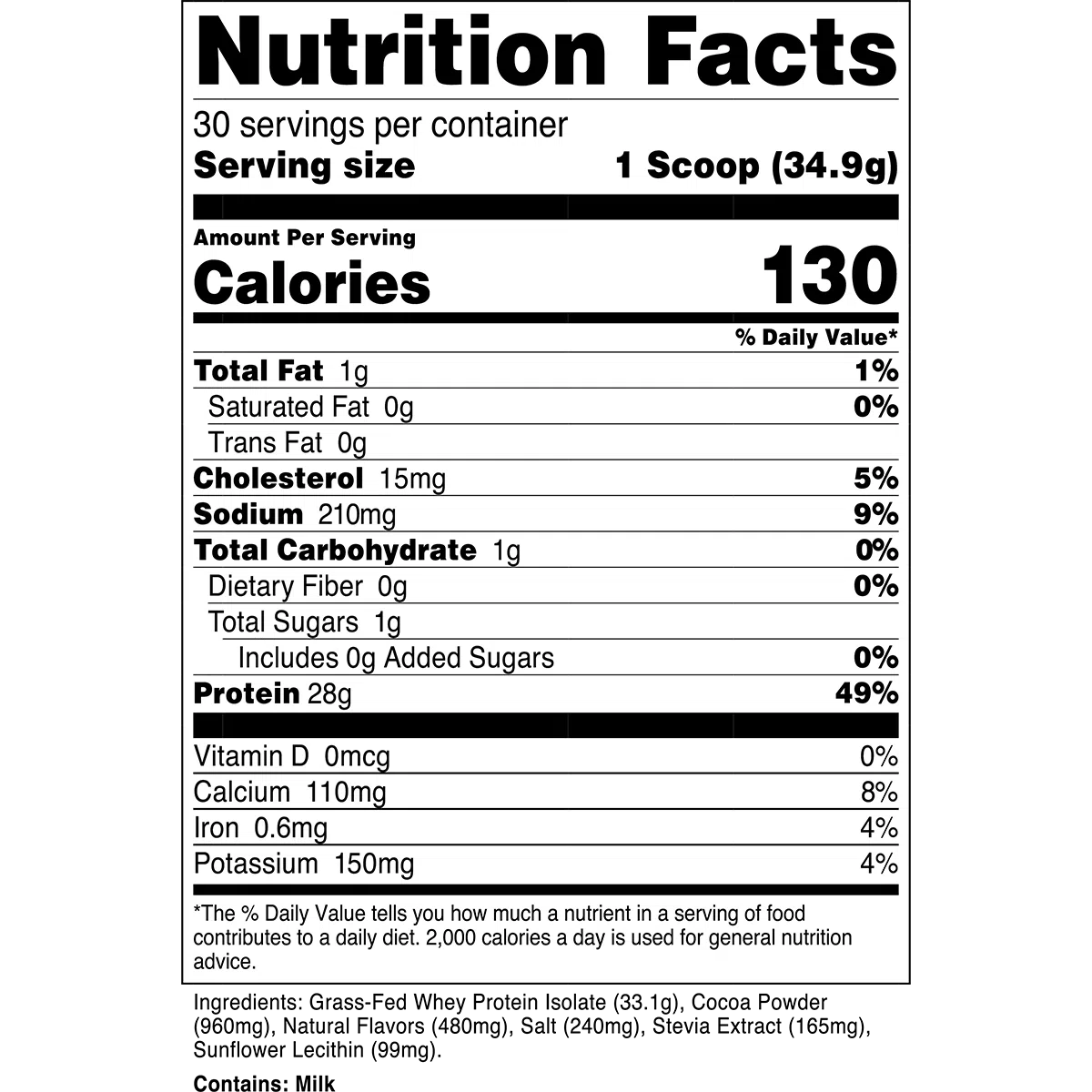 Transparent Labs 100% Grass-Fed Whey Protein Isolate (30 servings)-N101 Nutrition