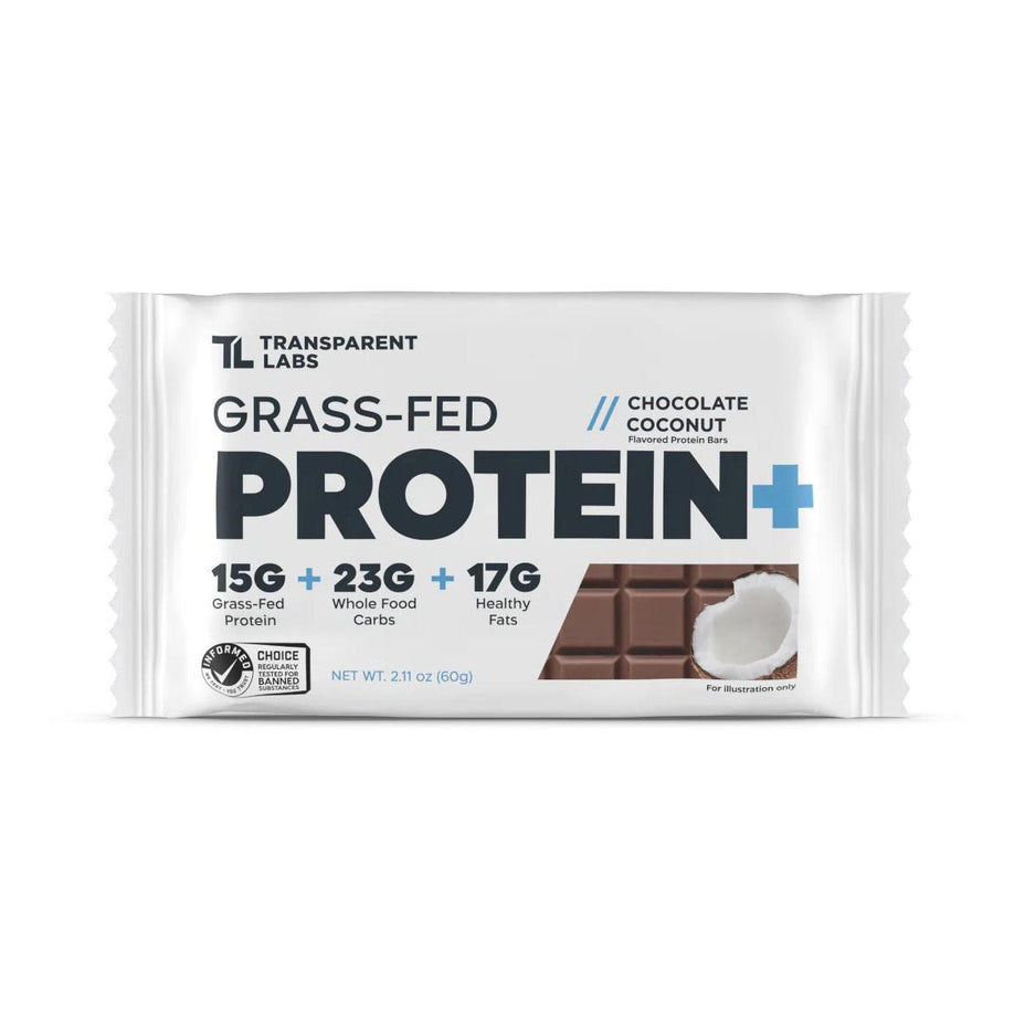 Transparent Labs Grass-Fed Protein+ Bar-Single Bar (60 g)-Chocolate Coconut-N101 Nutrition