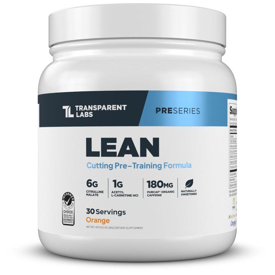 Transparent Labs LEAN-30 servings-Orange-N101 Nutrition
