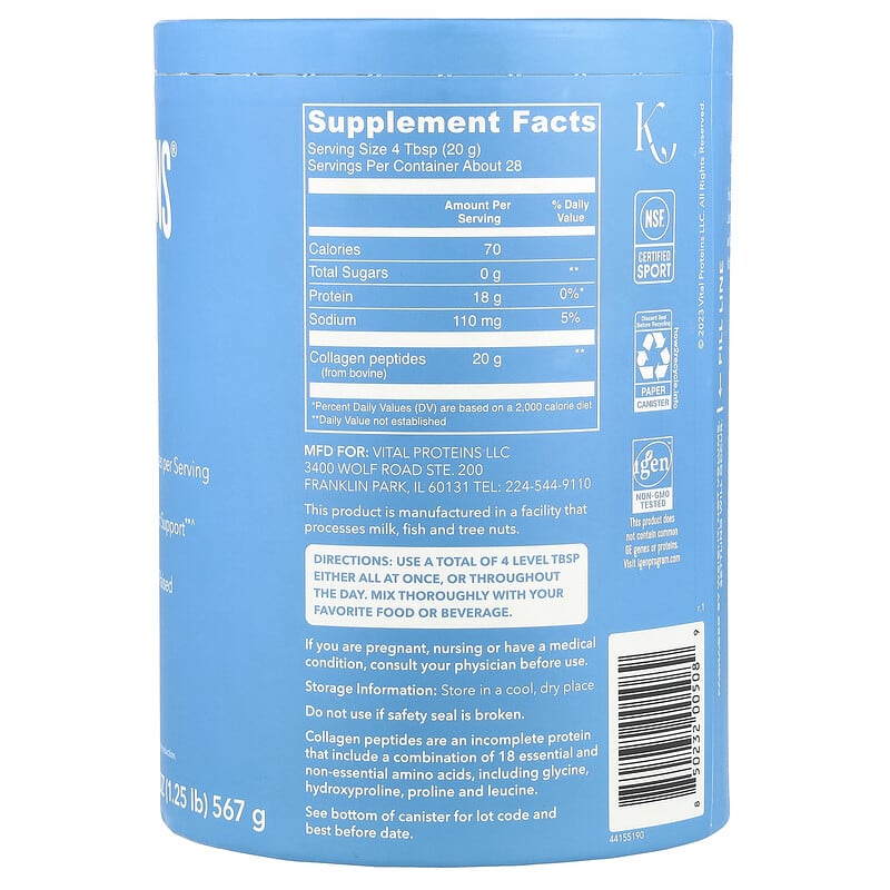 Vital Proteins Collagen Peptides - Unflavored-N101 Nutrition