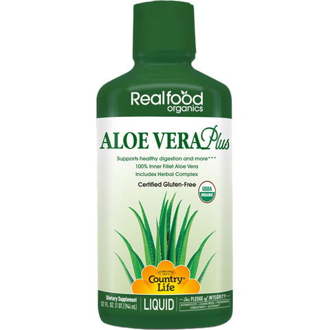 Country Life RealFood Organics Aloe Vera Liquid Plus (EXP 06/2024 - FINAL SALE / NO RETURNS)-N101 Nutrition