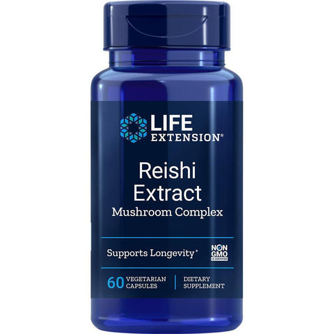 Life Extension Reishi Extract Mushroom Complex-60 vegetarian capsules-N101 Nutrition