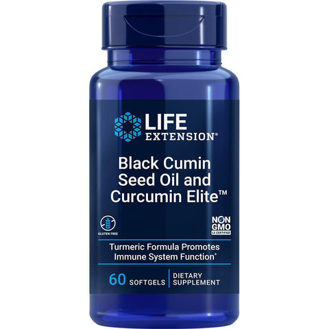 Life Extension Black Cumin Seed Oil and Curcumin Elite-60 softgels-N101 Nutrition