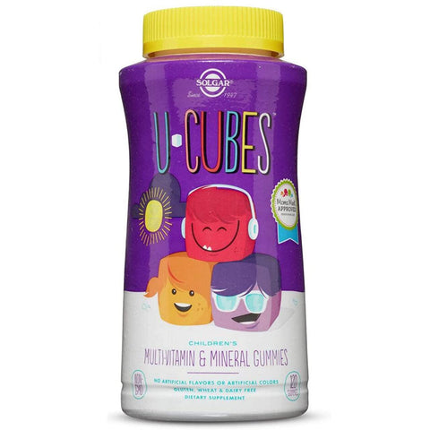 Solgar U-Cubes Childrens Multi-Vitamin & Mineral Gummies-120 gummies-N101 Nutrition