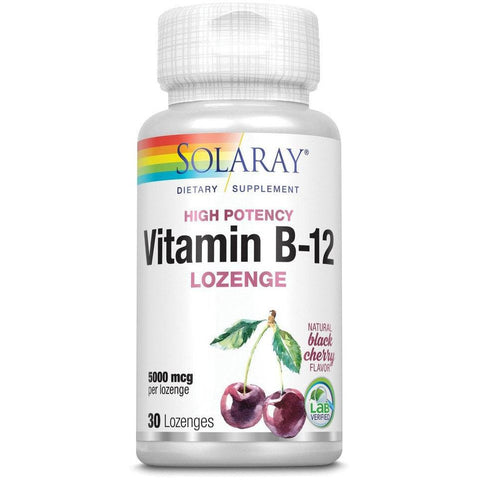Solaray Vitamin B-12 Lozenge 5000 mcg-N101 Nutrition
