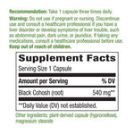 Nature's Way Black Cohosh Root-N101 Nutrition