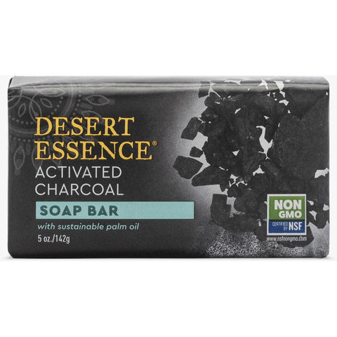 Desert Essence Soap Bar - Activated Charcoal-5 oz (142 g)-N101 Nutrition