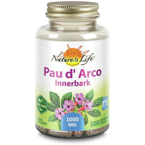Nature's Life Pau D'Arco Innerbark-100 vegetarian capsules-N101 Nutrition