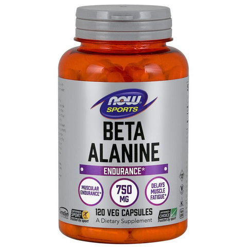 NOW Sports Beta-Alanine 750 mg-120 veg capsules-N101 Nutrition