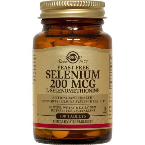 Solgar Selenium 200 mcg (Yeast-Free)-100 tablets-N101 Nutrition