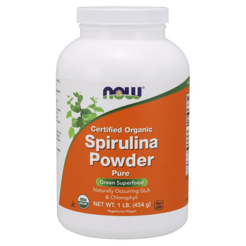 NOW Spirulina Powder (Organic)-1 lb (454 g)-N101 Nutrition
