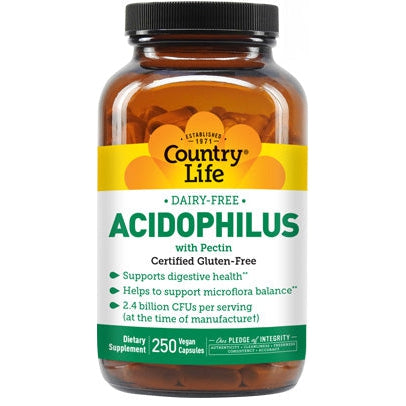 Country Life Dairy-Free Acidophilus with Pectin-N101 Nutrition