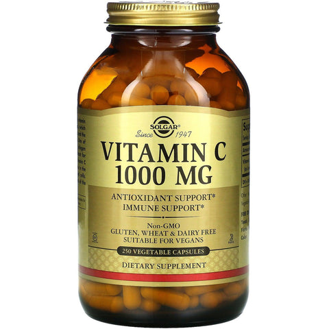 Solgar Vitamin C 1000 mg-250 vegetable capsules-N101 Nutrition